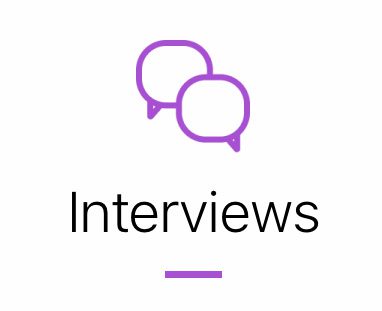 interviews icon purple