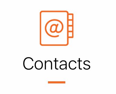 contacts icon orange for school communication app