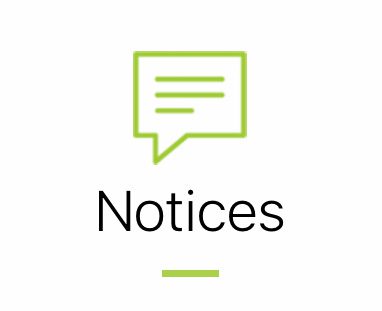 notices icon light green for skool loop school communication app